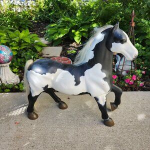Battant Black White Belgium Draft Horse American Girl Mane and Tail Farmyard AS